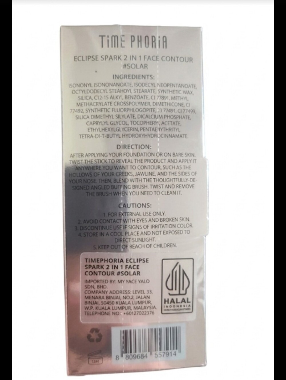 Time Phoria Eclipse Spark 2 In 1 Fave Contour (Solar Shade), NIB - Picture 3 of 4